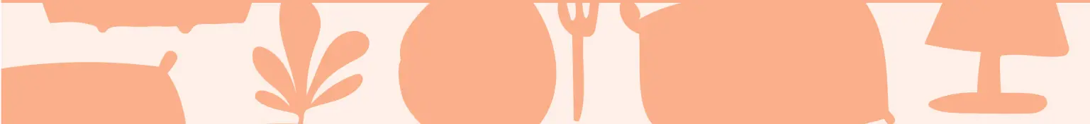 Kitchenware, paint, furniture, plants icons